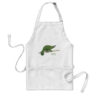 Jackson's chameleon cartoon illustration standard apron