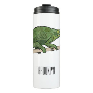 Jackson's chameleon cartoon illustration thermal tumbler