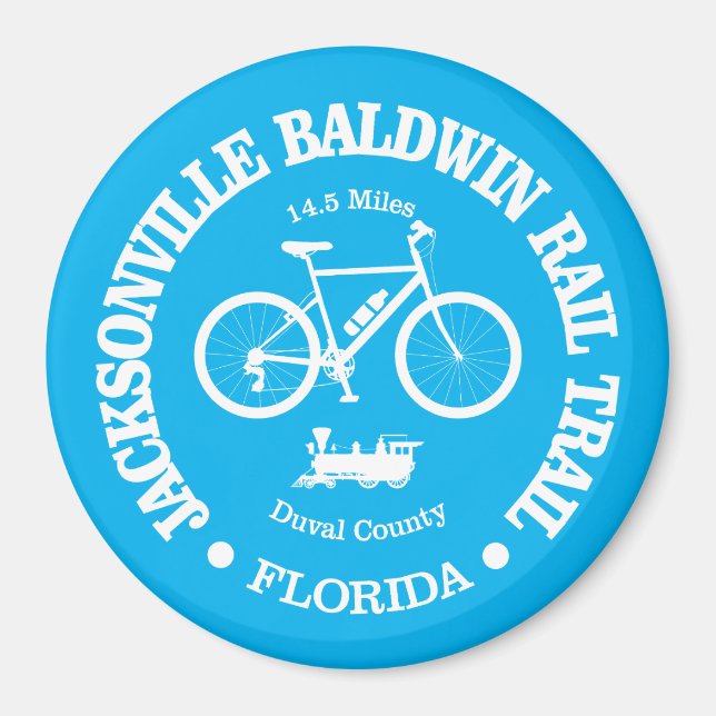 Jacksonville Baldwin Rail Trail (cycling) Magnet (Front)