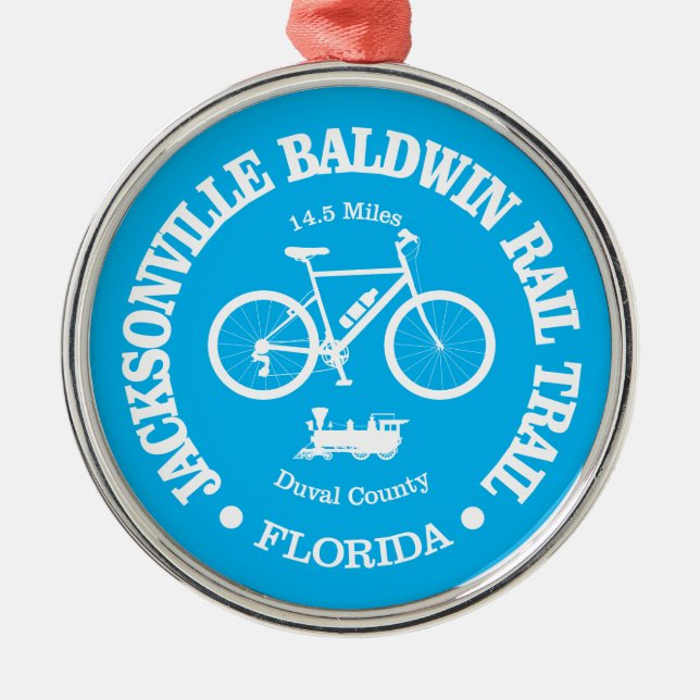 Jacksonville Baldwin Rail Trail (cycling) Metal Ornament (Front)