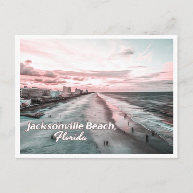 JACKSONVILLE BEACH FLORIDA POSTCARD (Front)