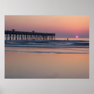 Jacksonville Beach, Florida Sunrise Poster