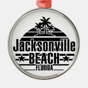 Jacksonville Beach Metal Ornament
