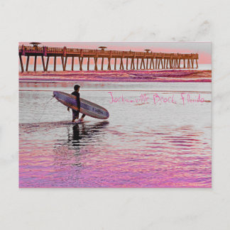 Jacksonville Beach Surfer Postcard