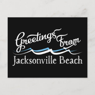 Jacksonville Beach Water Waves Postcard