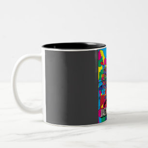 Jacksonville City Map - Colourful Abstract Art Pri Two-Tone Coffee Mug