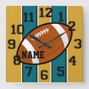Jacksonville Colours Football Wall Clock