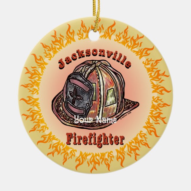 Jacksonville Firefighter ornament (Front)