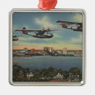 Jacksonville, FL - Navy Bombers over St. John's Metal Ornament