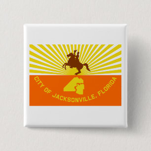 Jacksonville Flag 15 Cm Square Badge