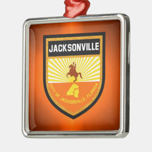 Jacksonville  Flag Metal Ornament