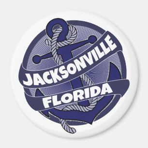 Jacksonville Florida anchor swirl magnet
