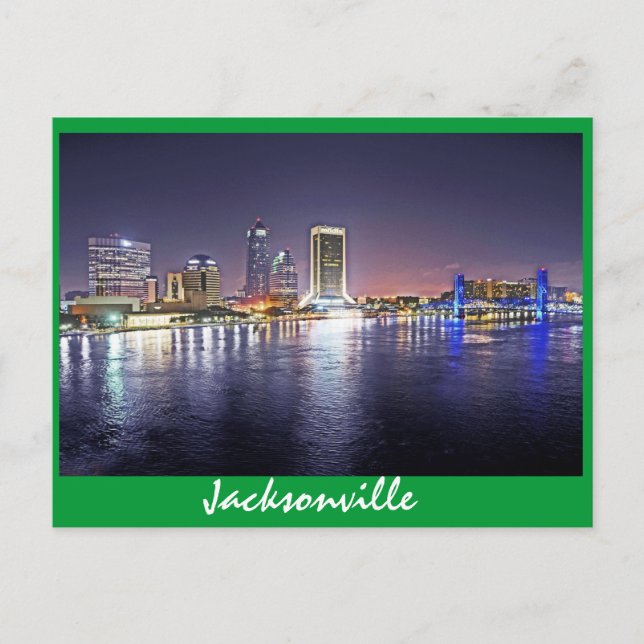 Jacksonville, Florida at night Postcard (Front)