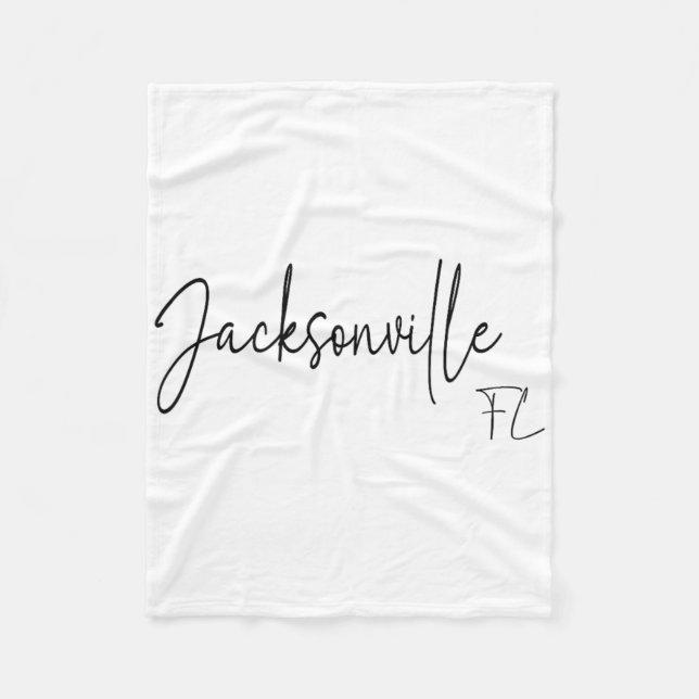 Jacksonville Florida Ca Retro  Fleece Blanket (Front)