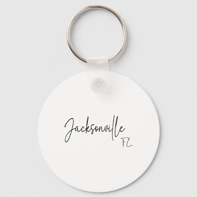 Jacksonville Florida Ca Retro  Key Ring (Front)