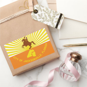 Jacksonville (Florida) City flag Rectangular Sticker