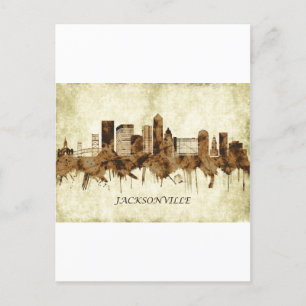 Jacksonville Florida Cityscape Invitation Postcard