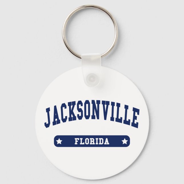 Jacksonville Florida College Style tee shirts Key Ring (Front)