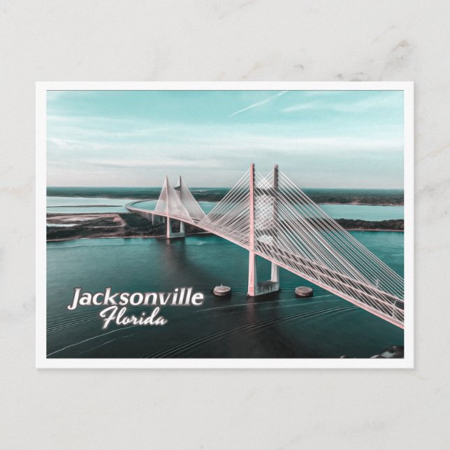 JACKSONVILLE FLORIDA - DAMES POINT BRIDGE POSTCARD (Front)