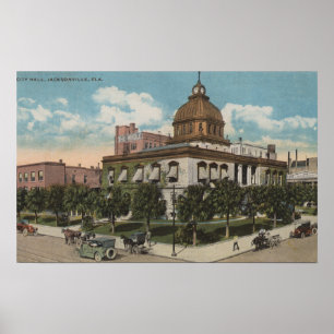 Jacksonville, Florida - Exterior View of City Poster