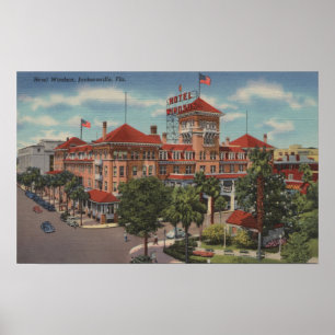 Jacksonville, Florida - Exterior View of Hotel Poster
