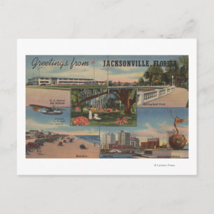 Jacksonville, Florida - Greetings From Postcard