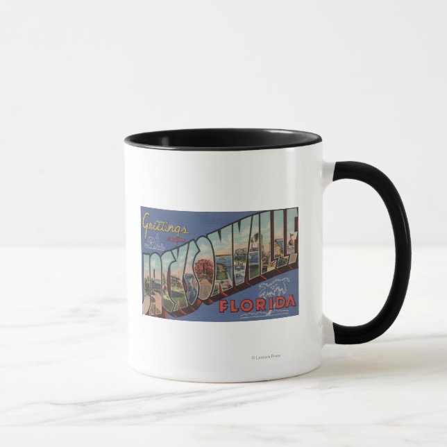 Jacksonville, Florida - Large Letter Scenes 2 Mug (Right)