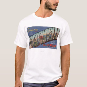Jacksonville, Florida - Large Letter Scenes 2 T-Shirt