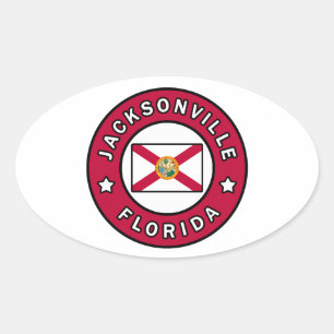 Jacksonville Florida Oval Sticker
