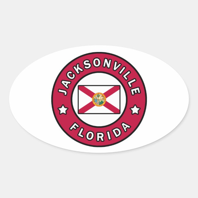 Jacksonville Florida Oval Sticker (Front)