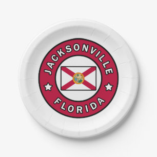 Jacksonville Florida Paper Plate