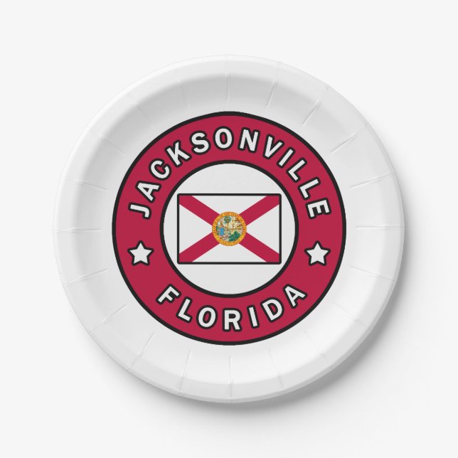 Jacksonville Florida Paper Plate (Front)