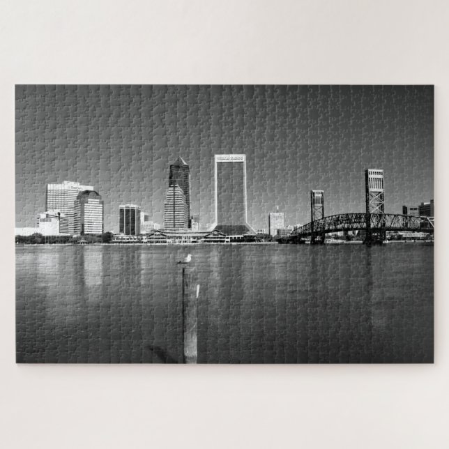 Jacksonville Florida Poster Jigsaw Puzzle (Horizontal)