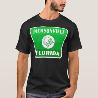 Jacksonville Florida Retro Gator Badge Green T-Shirt