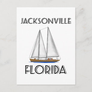 Jacksonville Florida Sailing Postcard