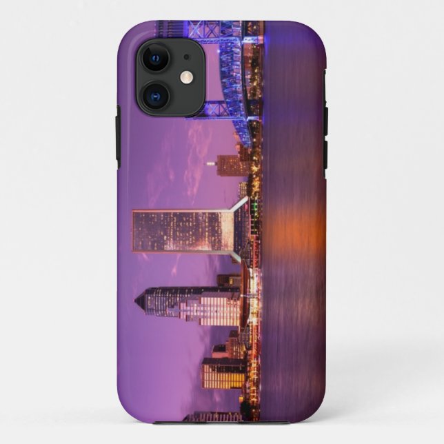 Jacksonville Florida Skyline at Night Case-Mate iPhone Case (Back)