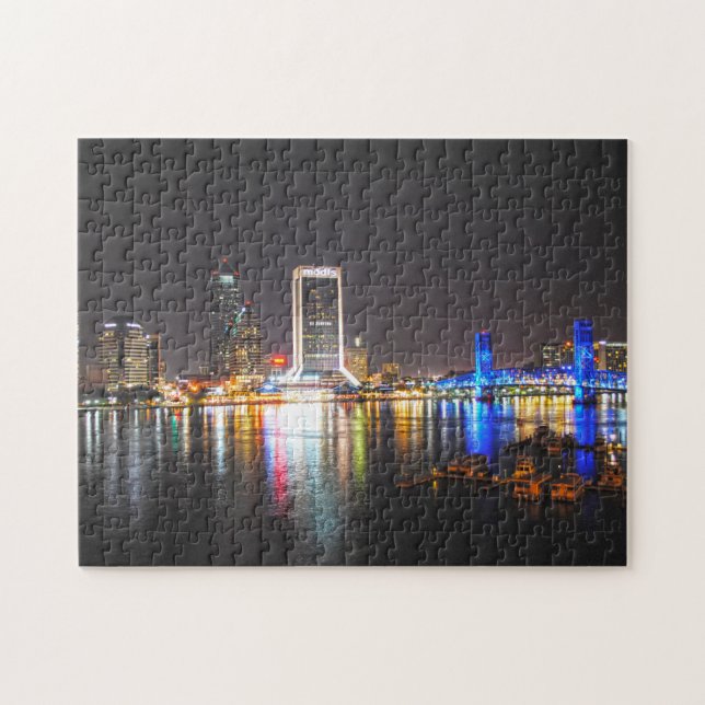 Jacksonville Florida Skyline Jigsaw Puzzle (Horizontal)