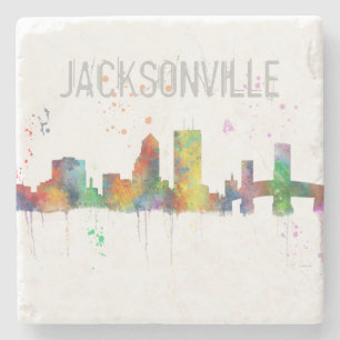 JACKSONVILLE, FLORIDA SKYLINE STONE COASTER