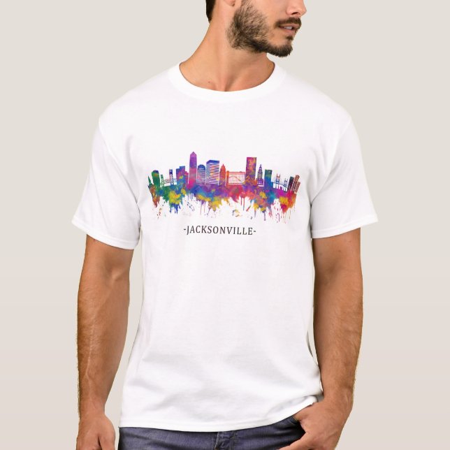 Jacksonville Florida Skyline T-Shirt (Front)