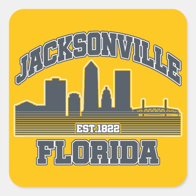 Jacksonville,Florida Square Sticker (Front)