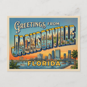 Jacksonville Florida Travel Postcard