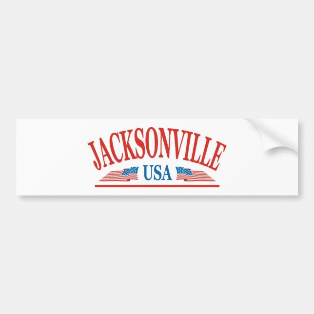 Jacksonville Florida USA Bumper Sticker (Front)
