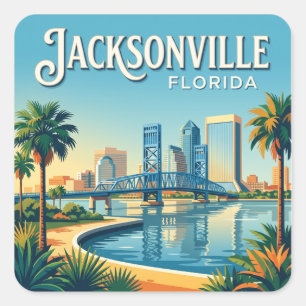 Jacksonville Florida USA Square Sticker