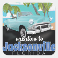 Jacksonville, Florida,USA vintage travel poster.