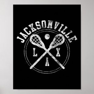 Jacksonville Lacrosse Lax Logo Poster