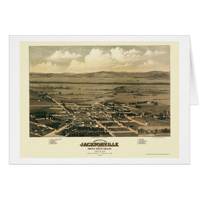 Jacksonville, OR Panoramic Map - 1883 (Front Horizontal)