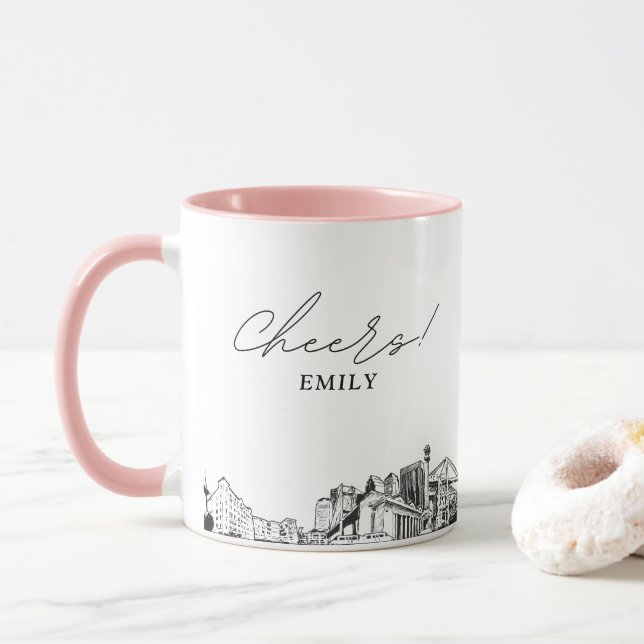 Jacksonville Personalised Wedding Coffee Mug (With Donut)