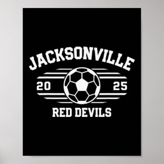Jacksonville Red Devils Soccer Ball 2025 Poster