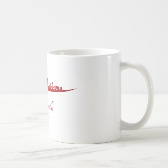 Jacksonville skyline in red coffee mug (Right)