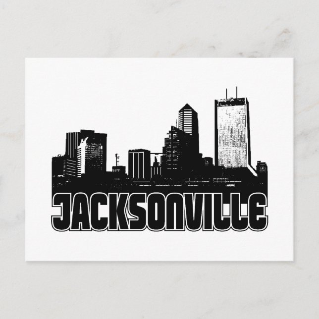 Jacksonville Skyline Postcard (Front)